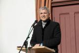 Basler Regierungspräsident Beat Jans am Einläuten der Basler Herbstmesse 2021.